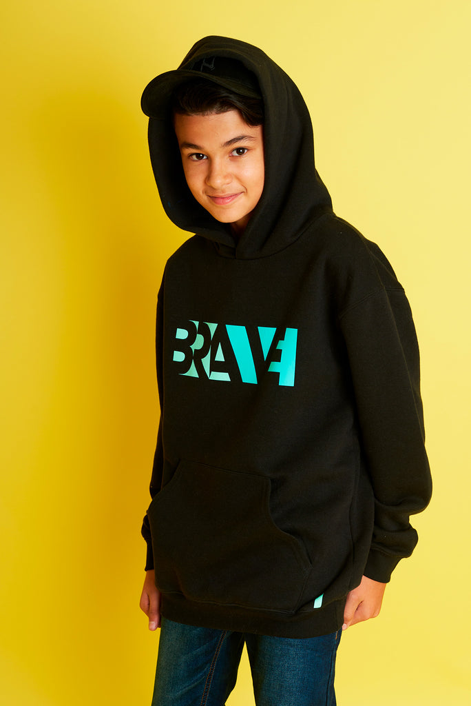 Brave (Mint) Black Hoodie