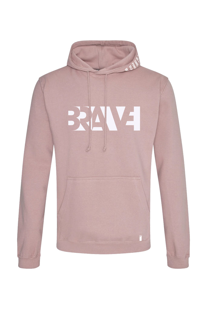 Brave Unisex Scripture Hoodie (Dusty Pink)