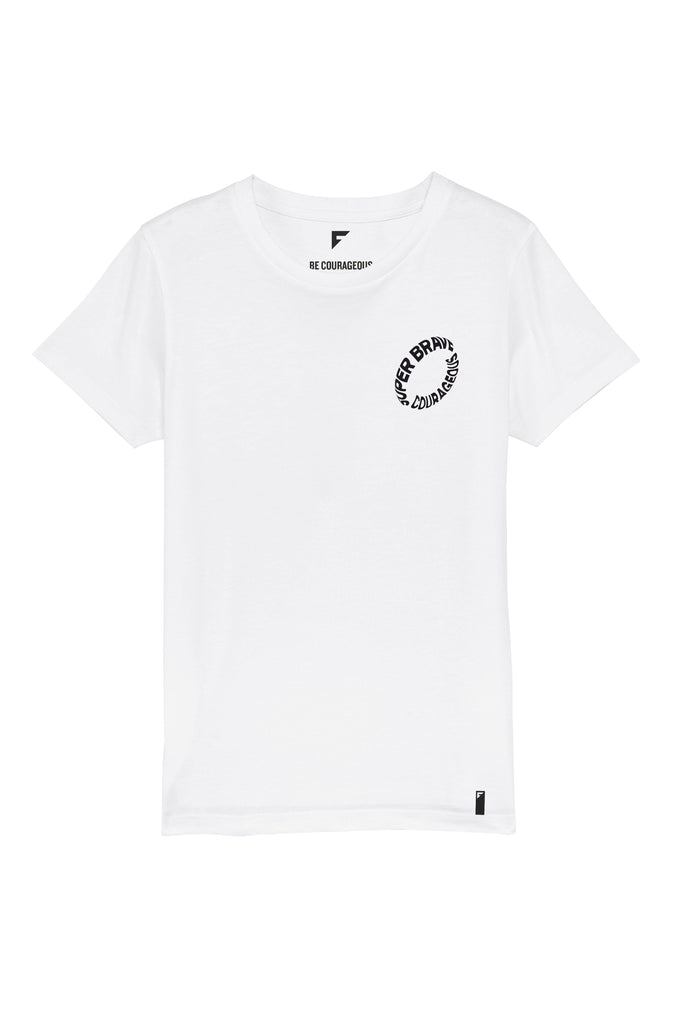 Super Brave Unisex Crew Neck T-Shirt (White)