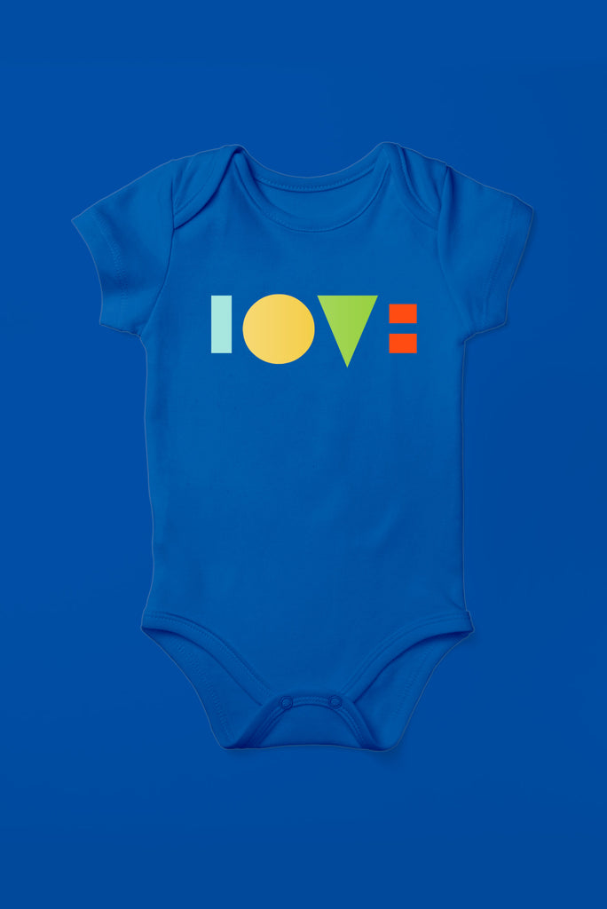 Love Royal Blue Babygrow (Short Sleeve)
