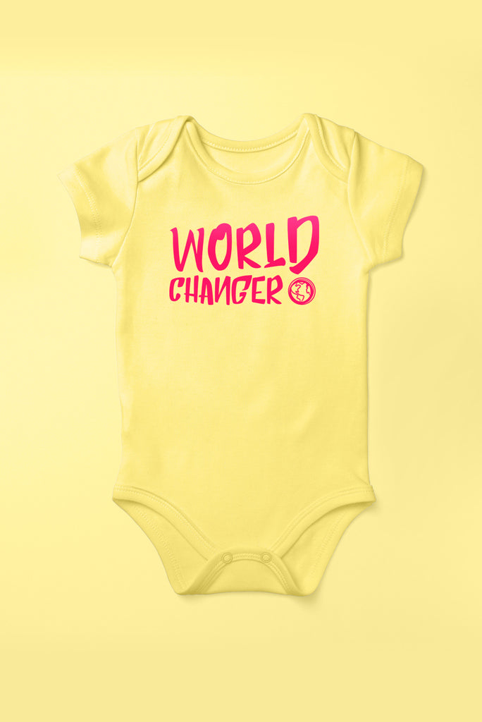 World Changer Sunflower Yellow Babygrow (Short Sleeve)