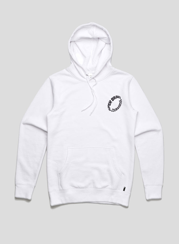 Super Brave Unisex Hoodie (White)