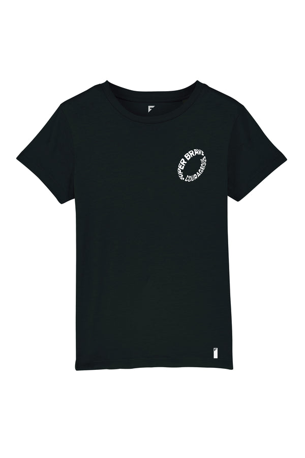 Super Brave Unisex Crew Neck T-Shirt (Black)