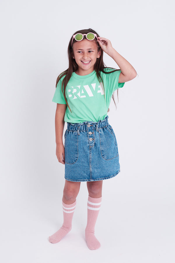 Brave Chameleon Green Kids T-shirt