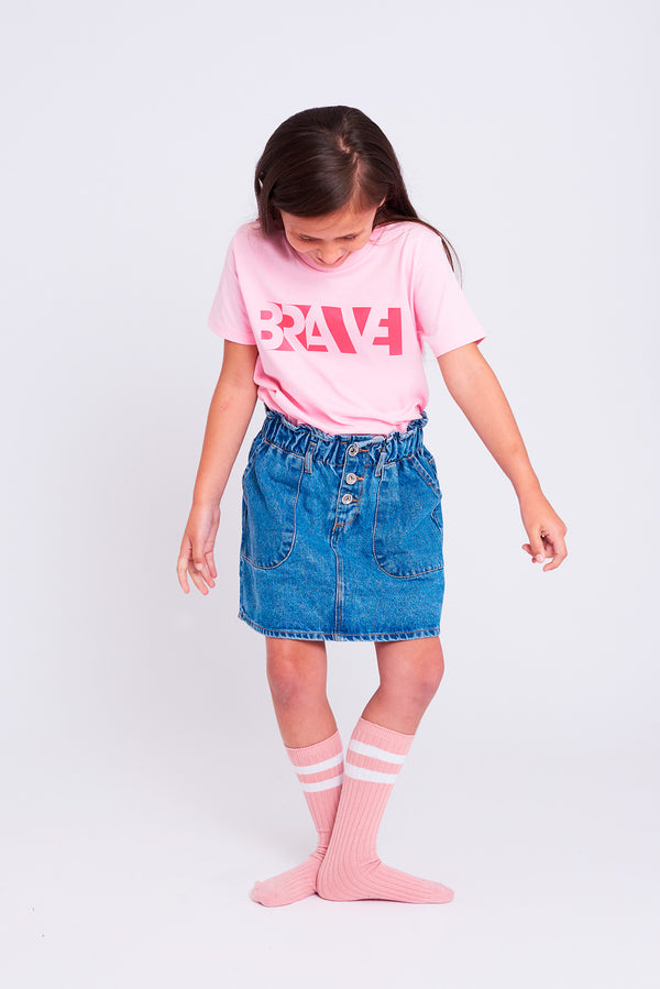 Brave Cotton Pink Kids T-shirt