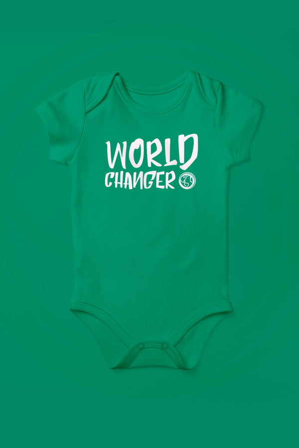 World Changer Kelly Green Babygrow (Short Sleeve)