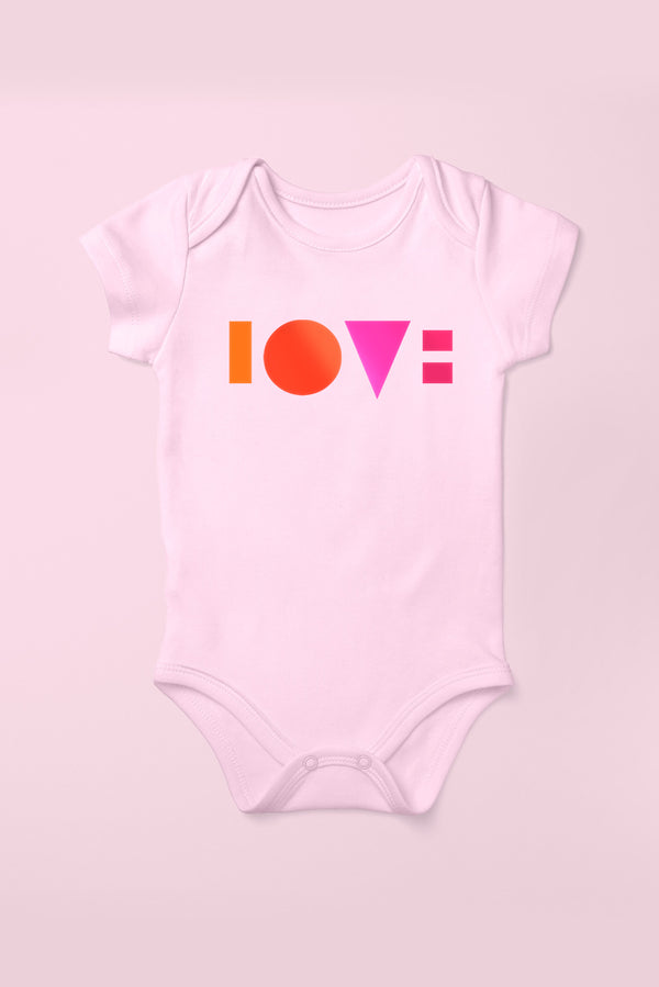 Love Cotton Pink Babygrow (Short Sleeve)