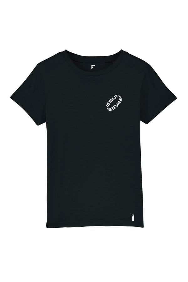 Jesus Saves Unisex Crew Neck T-Shirt (Black)