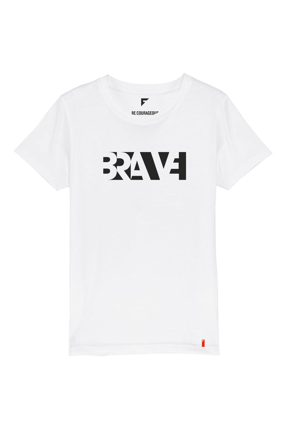 Brave Unisex Crew Neck T-Shirt (White)
