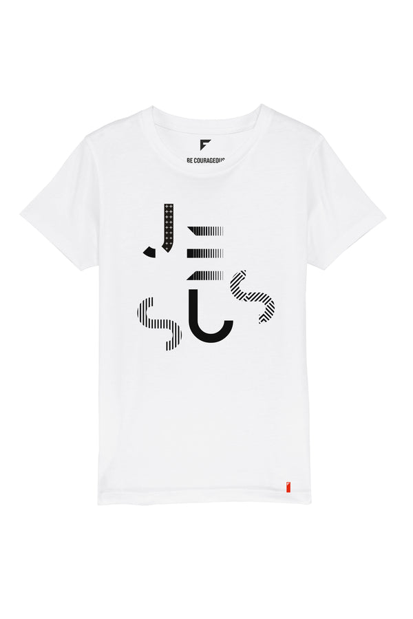 Jesus Graphic Unisex Crew Neck T-Shirt (White)