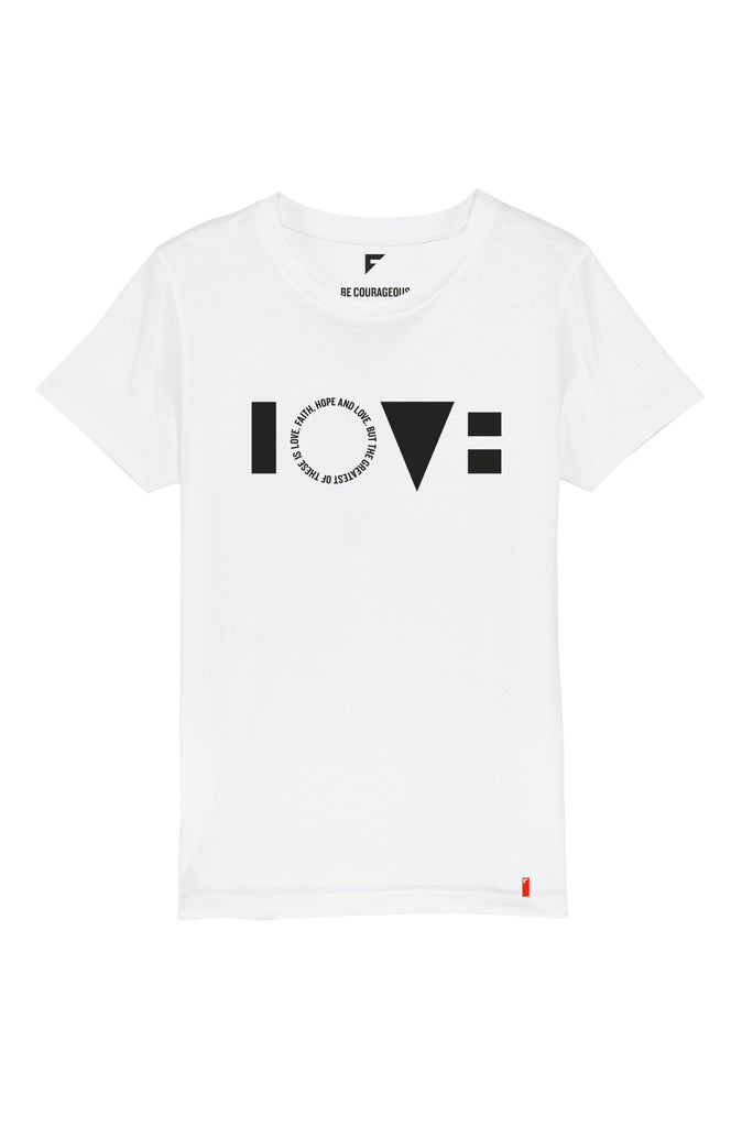 Love Unisex Crew Neck T-Shirt (White)