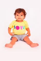 Love Sunflower Yellow Babygrow (Short Sleeve)