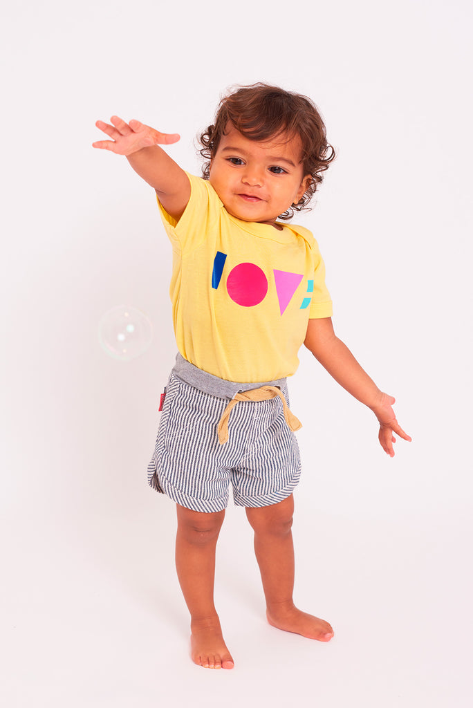 Love Sunflower Yellow Babygrow (Short Sleeve)