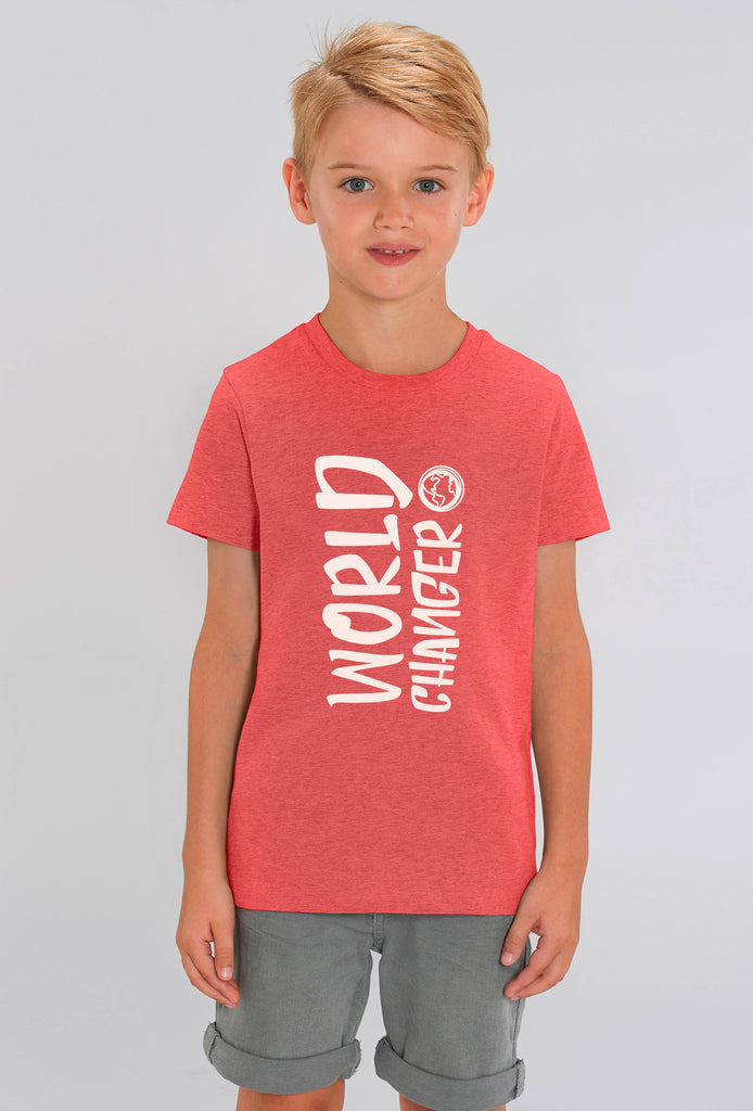 World Changer Red Heather Kids T-shirt